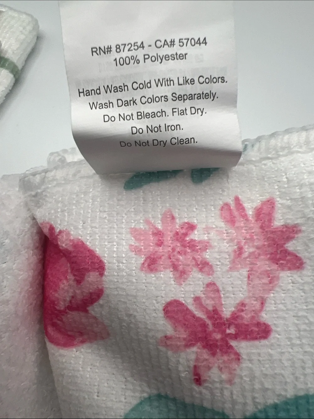 Home Collection Pink & Teal Floral Kitchen Towels - Set of 2